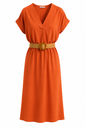 Jurk met riem - Oranje .webp