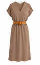 Jurk met riem - Taupe.webp