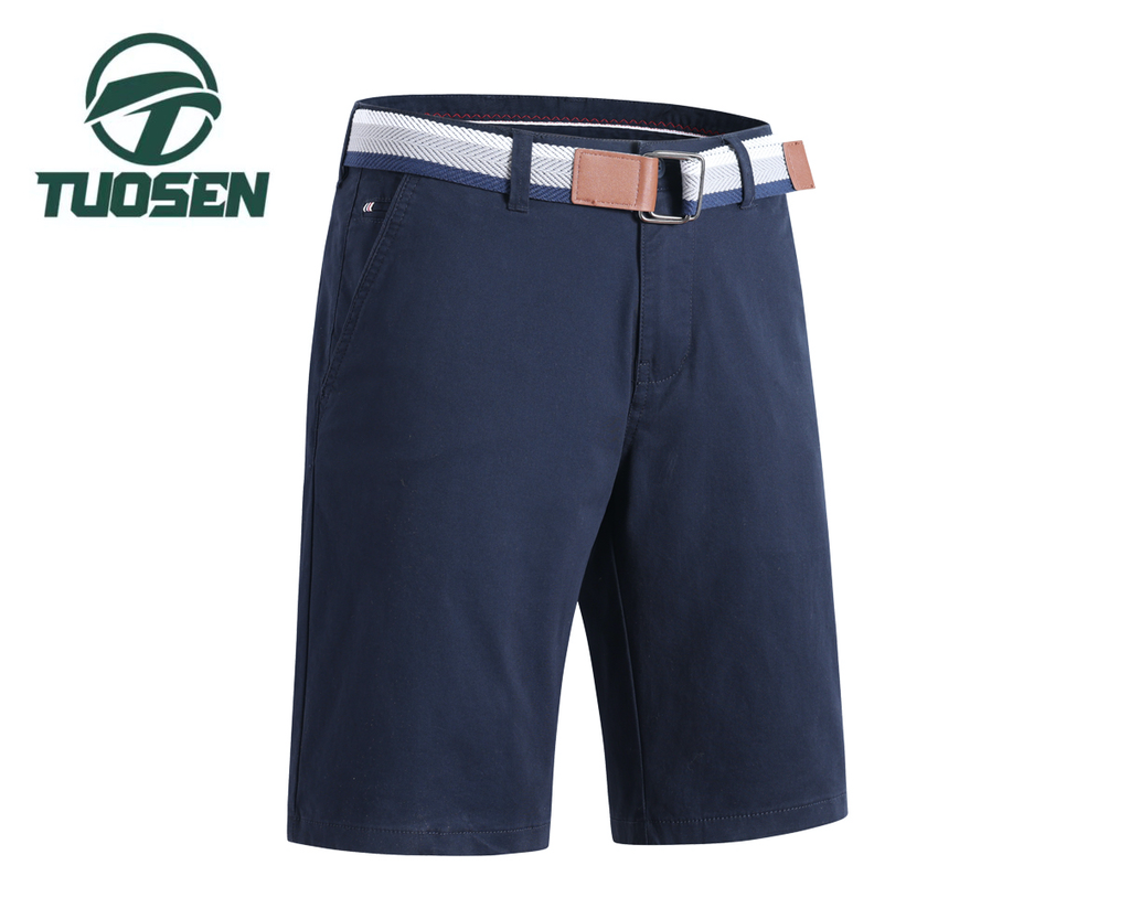 [DTN5256-1-40] Herenshort met riem - Donkerblauw (40)