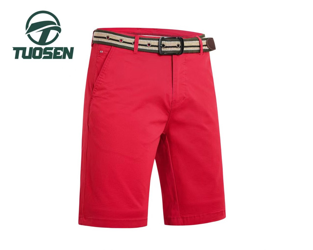 [TN28814-40] Herenshort met riem - Rood (40)